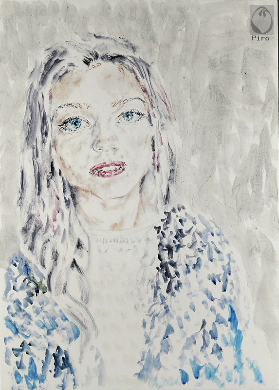 oil on paper - olio su carta di Piro